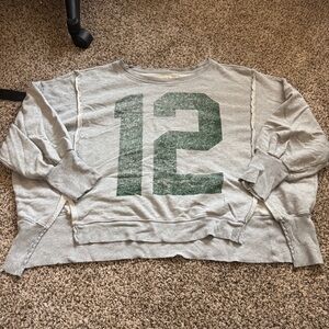 free people we the free camden oversized cotton blend graphic crewneck